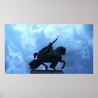 St. Louis statue at Forest Park Poster