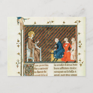 St. Louis teaching his children Postcard