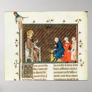 St. Louis teaching his children Poster