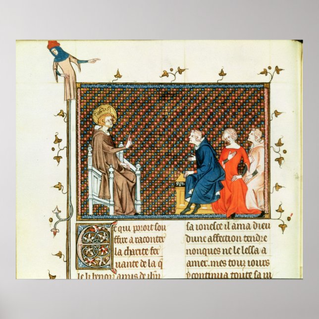 St. Louis teaching his children Poster (Front)