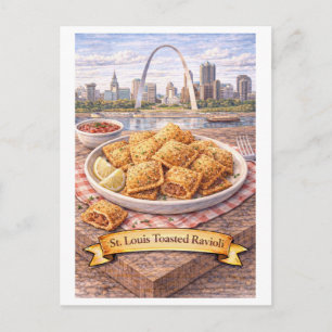 St. Louis Toasted Ravioli (American Food Series) Postcard