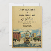 St Louis Wedding Invitation Missouri Saint Louis