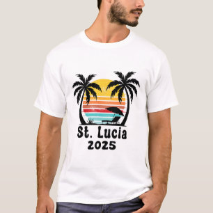 St. Lucia 2025 Family Trip Friends Group Vacation  T-Shirt