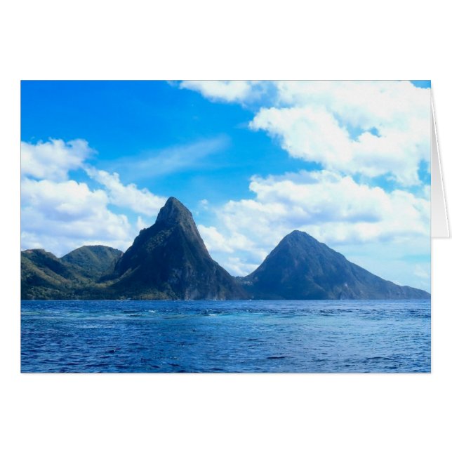 St. Lucia all occasion card (Front Horizontal)