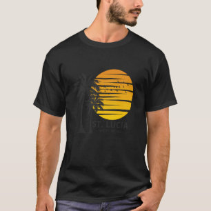 St. Lucia Beach Palm Trees West Indies Souvenir Vi T-Shirt