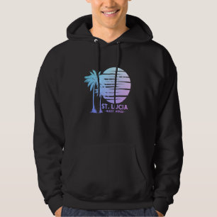St. Lucia Beach West Indies Pride Souvenir Vintage Hoodie