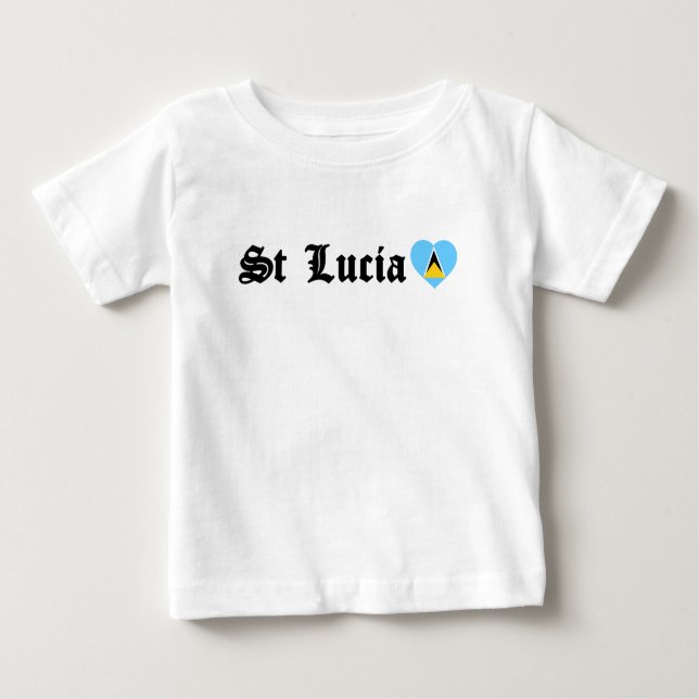 St Lucia Blackletter Saint Lucian Flag Carnival Baby T-Shirt (Front)