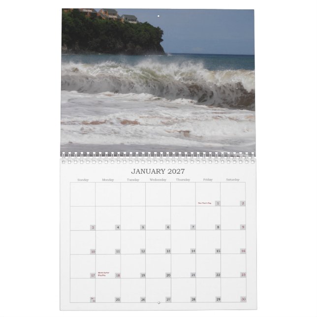 St. Lucia Calendar (Jan 2027)