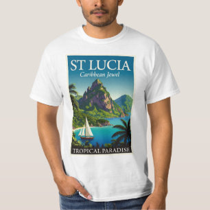 St Lucia Caribbean Jewel T-Shirt