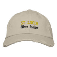 St Lucia embroidered baseball cap