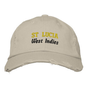 St Lucia embroidered baseball cap