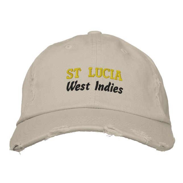 St Lucia embroidered baseball cap (Front)