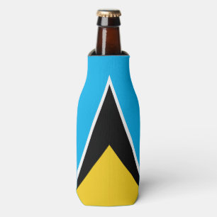 St Lucia Flag Bottle Cooler