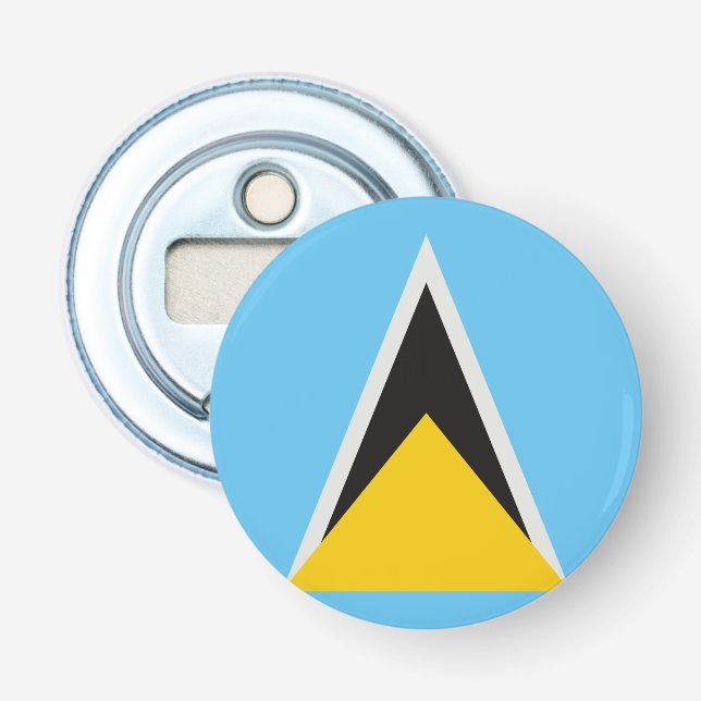 St Lucia Flag Bottle Opener (Front)