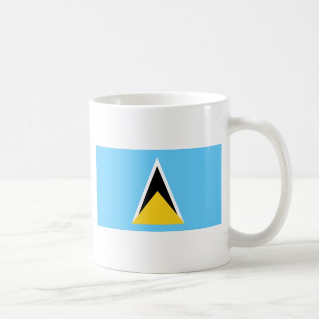 St Lucia Flag Coffee Mug (Right)