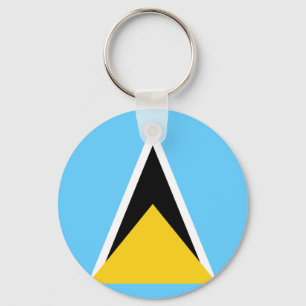St Lucia Flag Key Ring