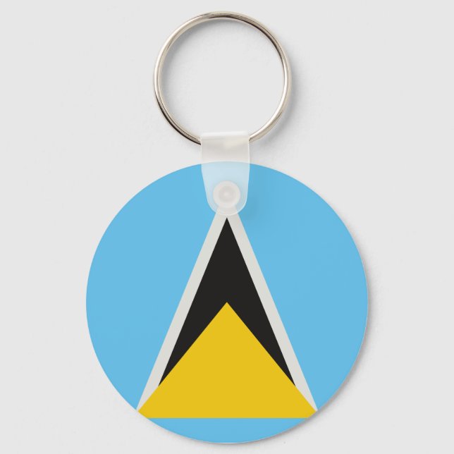 St Lucia Flag   Key Ring (Front)