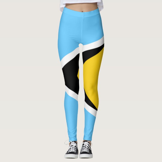 St.Lucia flag legging (Front)