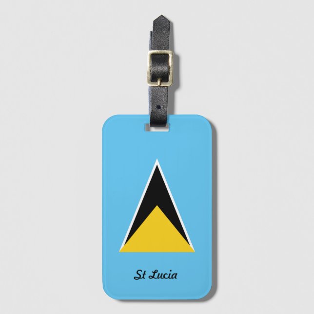 St Lucia  Flag  Luggage Tag (Front Vertical)