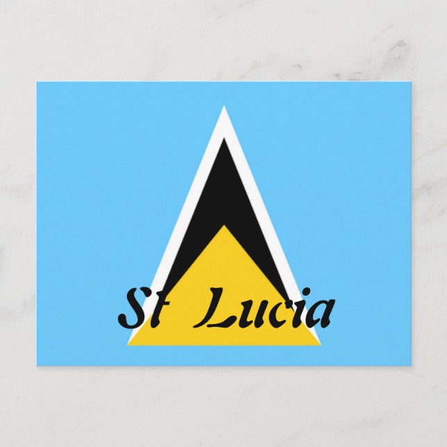 St Lucia flag postcard (Front)