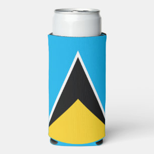 St Lucia Flag Seltzer Can Cooler
