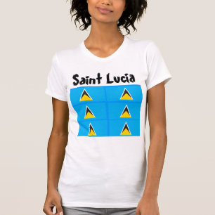 St. Lucia flag t-shirts