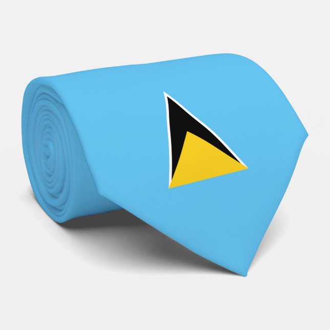St Lucia  Flag  Tie (Rolled)