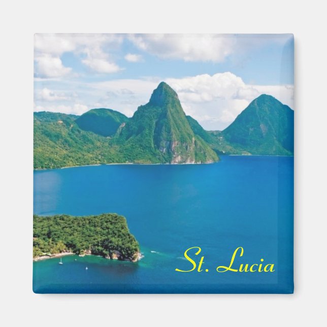 St. Lucia fridge magnet (Front)