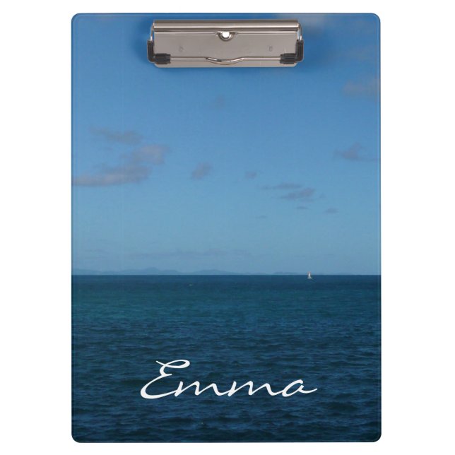 St. Lucia Horizon Blue Ocean Clipboard (Front)