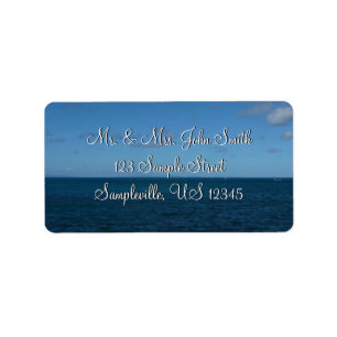 St. Lucia Horizon Blue Ocean Label