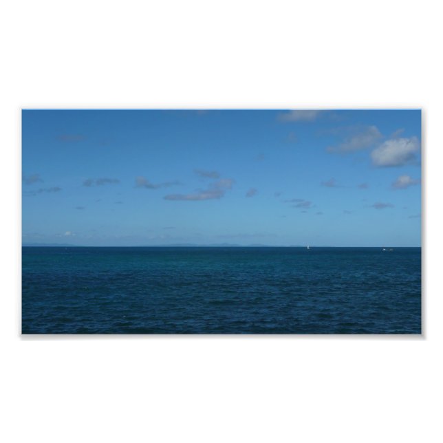 St. Lucia Horizon Blue Ocean Photo Print (Front)