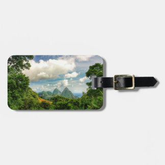 St. Lucia Pitons luggage tag