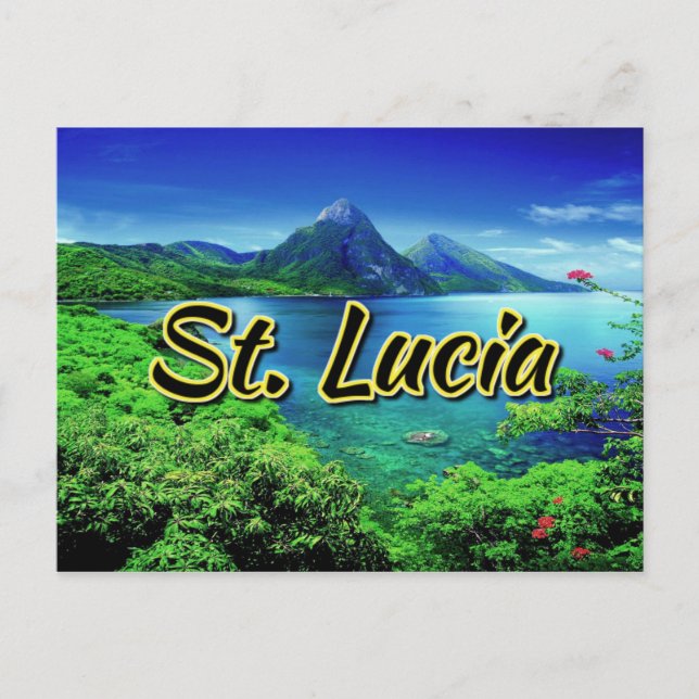 St. Lucia Pitons Postcard (Front)