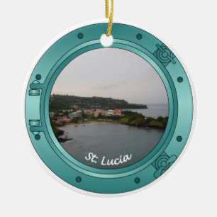 St Lucia Porthole Ceramic Tree Decoration