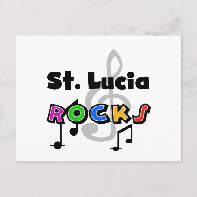 St. Lucia Rocks Postcard (Front)