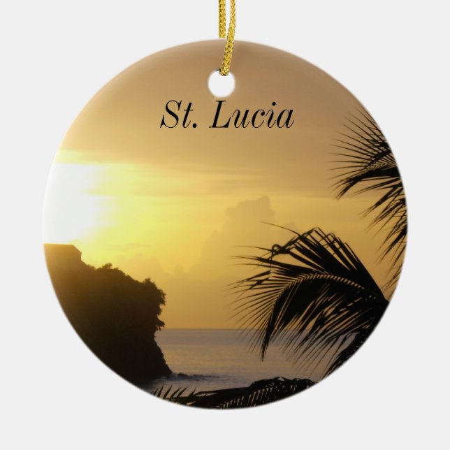 St. Lucia Sunset Ornament (Front)