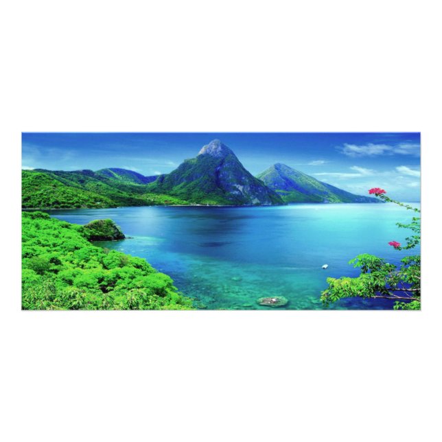 St. Lucia The Pitons Rack Card (Front)