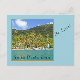 ST. LUCIA:  TROPICAL PARADISE DREAM POSTCARD
