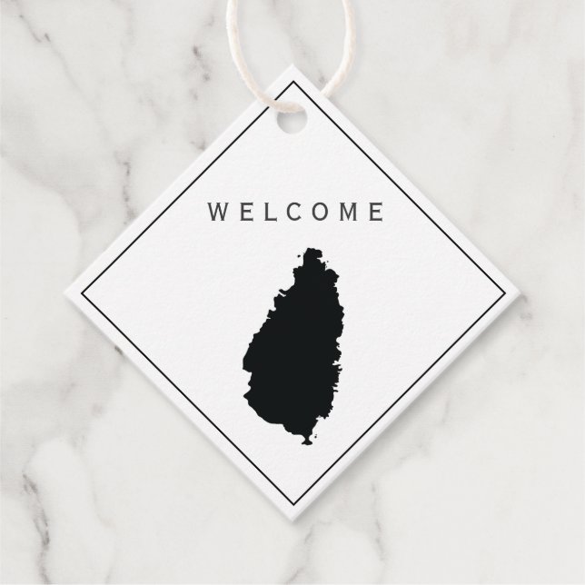 St. Lucia Welcome Bag Gift Tag Wedding Weekend (Front)