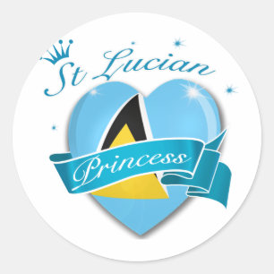 St Lucian Princess Classic Round Sticker
