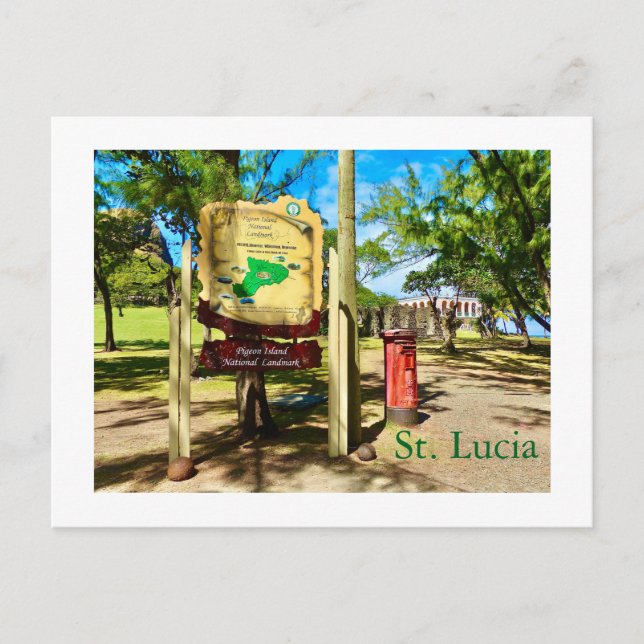 St. Lucia's Pigeon Island National Landmark Postcard (Front)