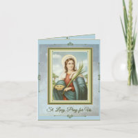 St. Lucy|Lucia Patron Saint of the Eyes Card
