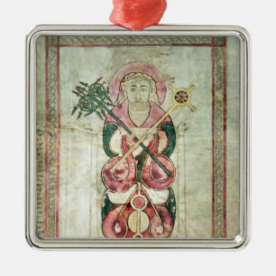 St. Luke and his winged calf Metal Ornament