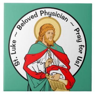 St. Luke, Beloved Physician (RLS 08; MedVers.) Ceramic Tile