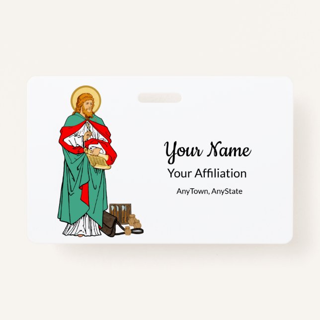 St. Luke, Beloved Physician (RLS 08; MedVers.) ID Badge (Front)