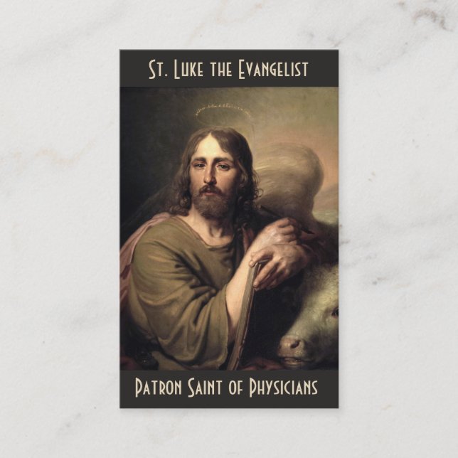 St. Luke Evangelist Patron of Physicians Holy Card (Front)