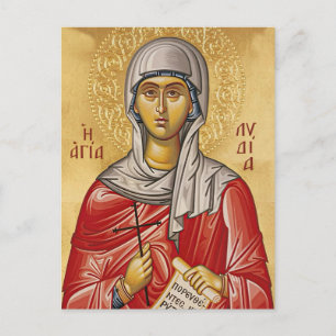 St. Lydia of Philippi Orthodox Christian Icon Postcard