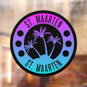 St. Maarten Blue and Purple Gradient Sint Martin