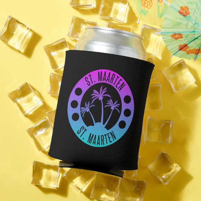 St. Maarten Blue Gradient Sint Martin Can Cooler (In Situ Summer)