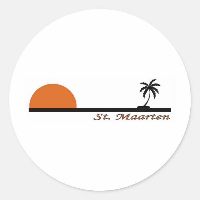 St. Maarten Classic Round Sticker (Front)